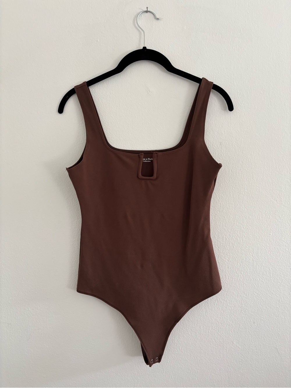 Abercrombie & Fitch Chocolate Brown Scoop Neck Bodysuit